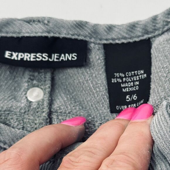 Express Jeans. Grey Wide Leg Women’s Jeans. Size 5/6. - Picture 3 of 10